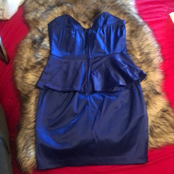 ASOS Dresses Royal Blue Satin Saks Blue Dress Zara Style Poshmark